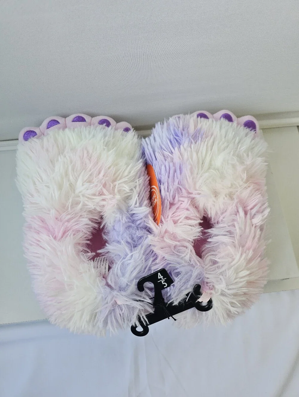 Wonder Nation Fuzzy Monster Slippers - Sizes 4/5 and 6 NEW
